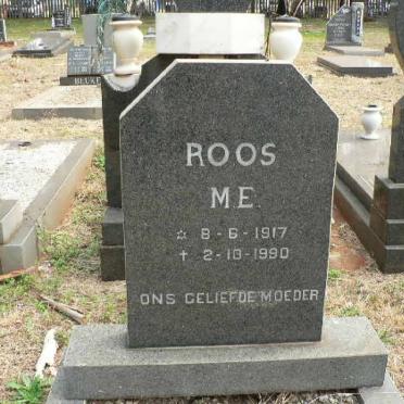 ROOS M.E. 1917-1990
