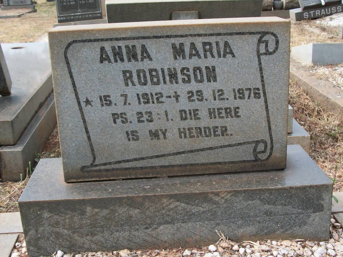 ROBINSON Anna Maria 1912-1976
