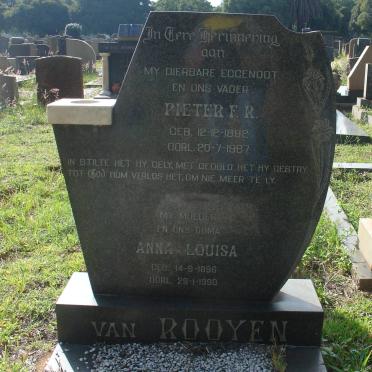 ROOYEN Pieter F.R., van 1892-1967 &amp; Anna Louisa 1896-1990