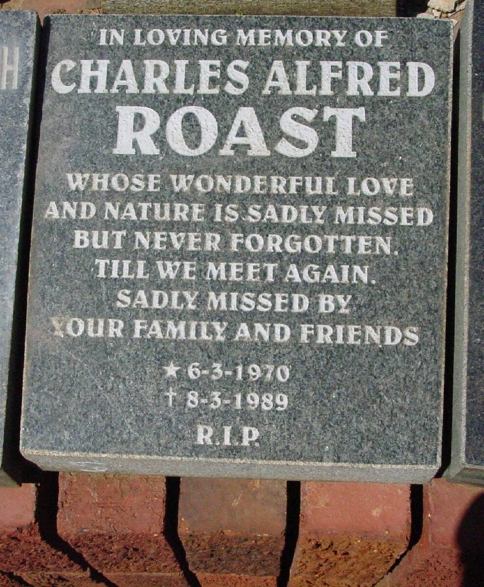 ROAST Charles Alfred 1970-1989