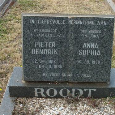 ROODT Pieter Hendrik 1922-1989 &amp; Anna Sophia 1930-