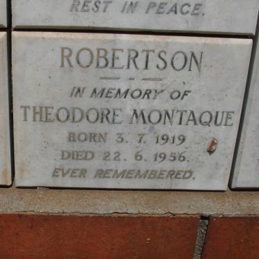 ROBERTSON Theodore Montaque 1919-1956