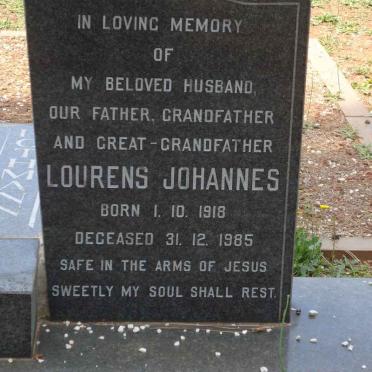 ROTHMANN Lourens Johannes 1918-1985