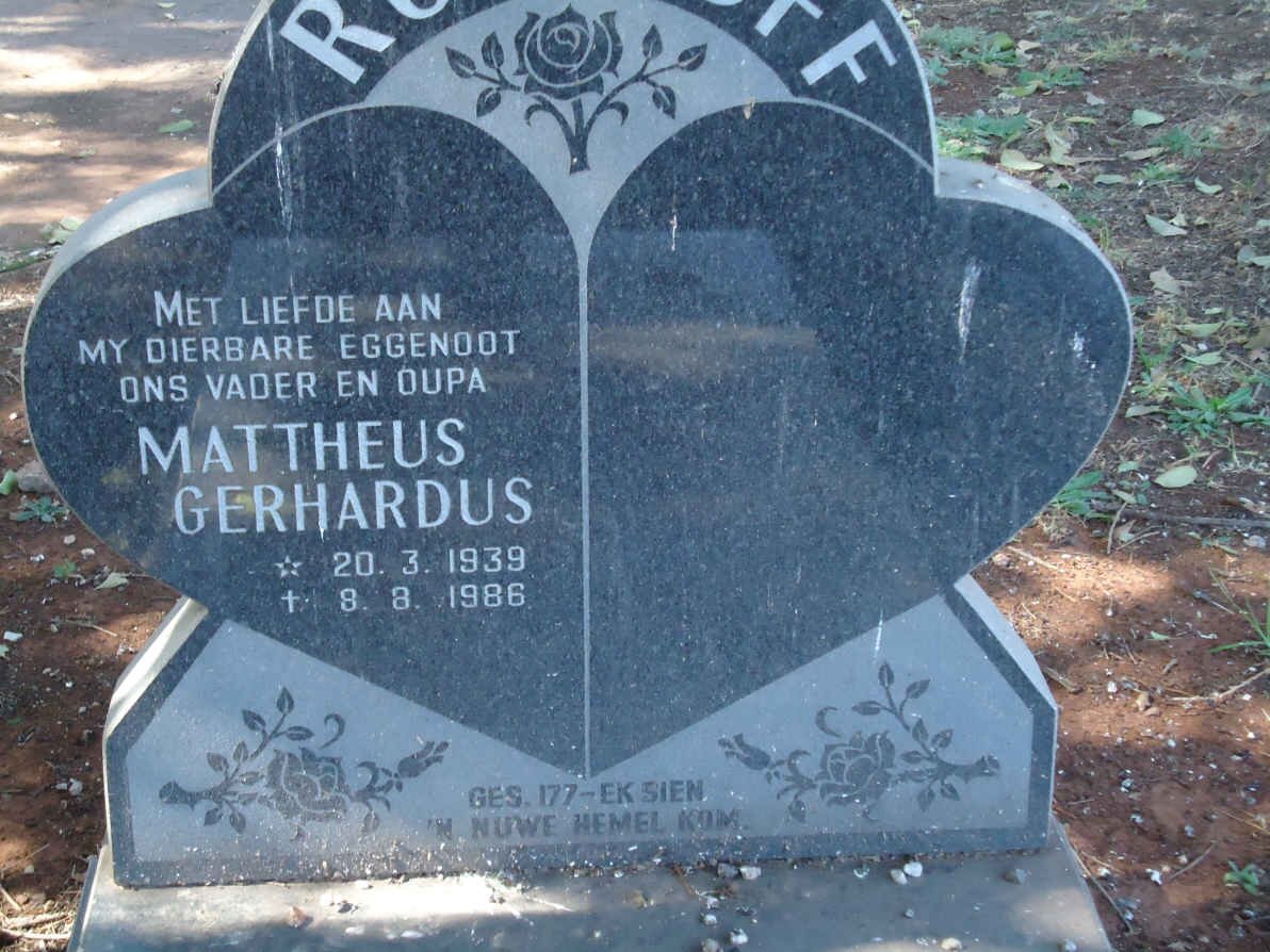 ROELOFF Mattheus Gerhardus 1939-1986