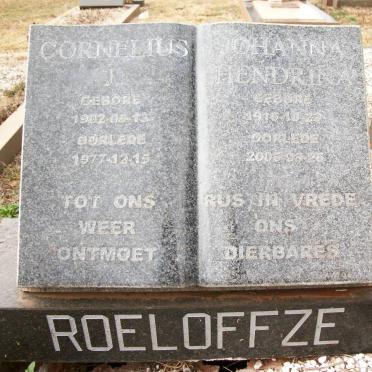 ROELOFFZE Cornelius J. 1902-1977 &amp; Johanna Hendrina 1916-2006