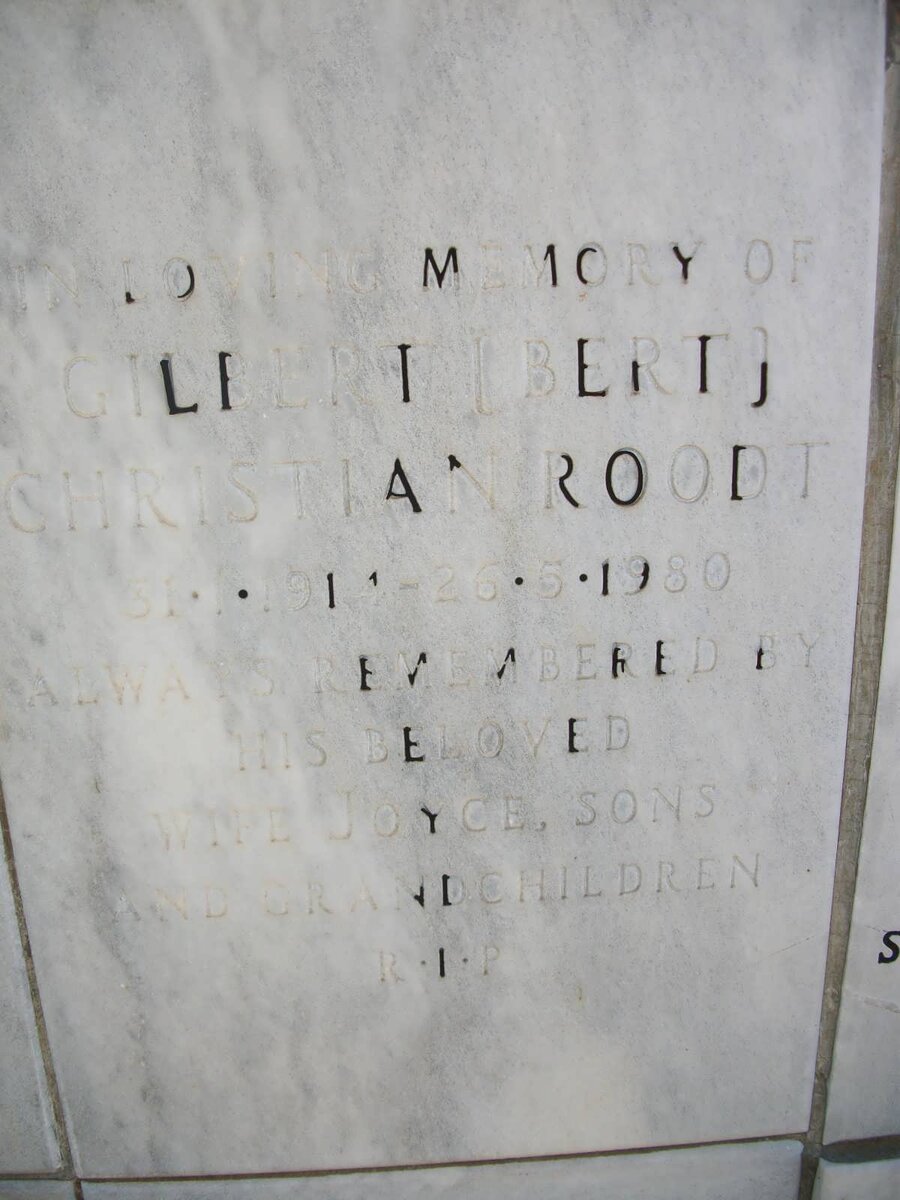 ROODT Gilbert Christian 1914-1980
