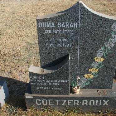 ROUX Sarah, Coetzer nee POTGIETER 1907-1997