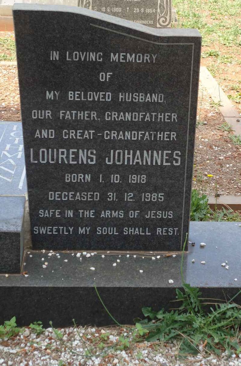 ROTHMANN Lourens Johannes 1918-1985