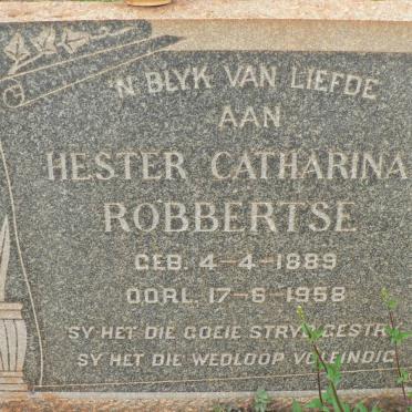 ROBBERTSE Hester Catharina 1889-1958