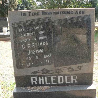 RHEEDER Christiaan Joziwa 1922-194