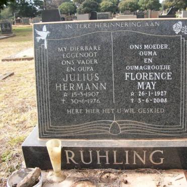 RUHLING Julius Hermann 1907-1976 &amp; Florence May 1927-2008 :: STRUWIG Rosa Mathilda Ernistina 1950-2011