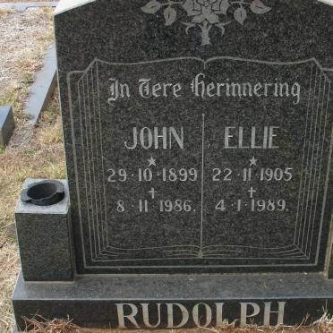 RUDOLH John 1899-1986 &amp; Ellie 1905-1989