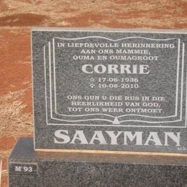 SAAYMAN Corrie 1936-2010