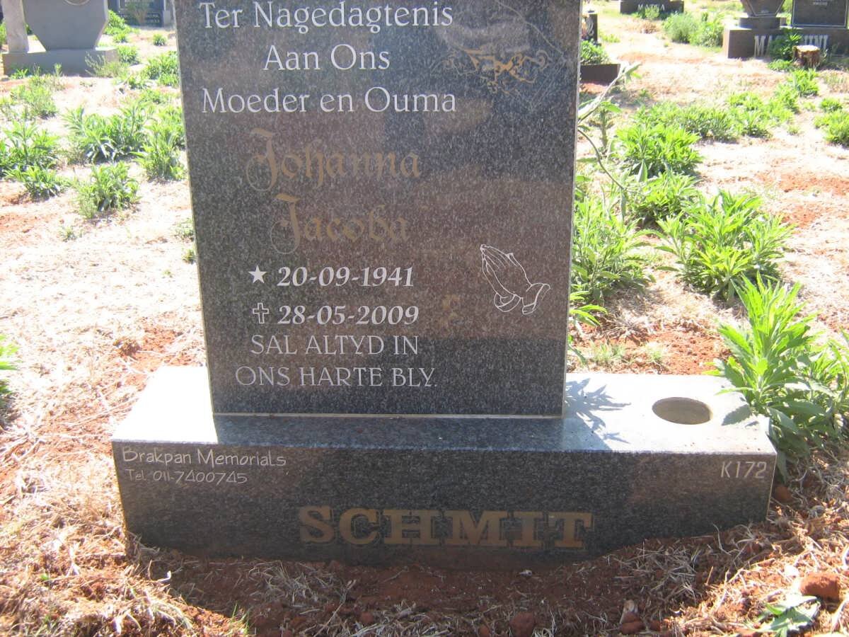 SCHMIT Johann Jacoba 1941-2009