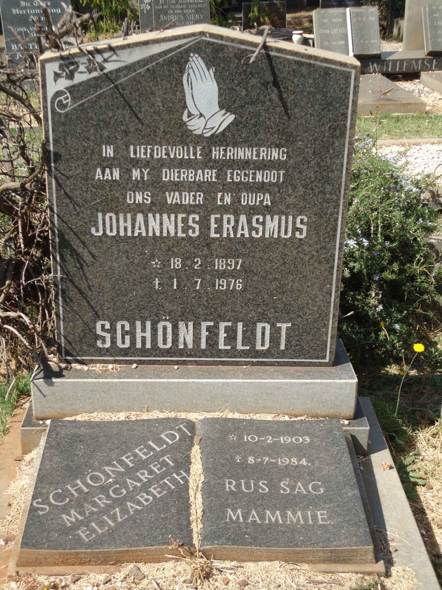 SCHONFELDT Johannes Erasmus 1897-1976