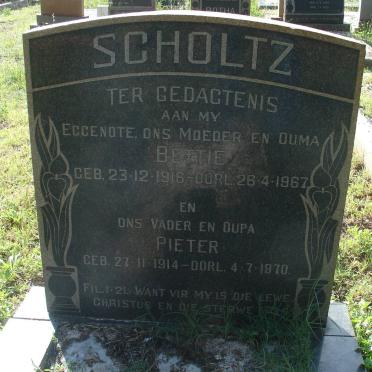 SCHOLTZ Pieter 1914-1970 &amp; Bettie 1916-1967