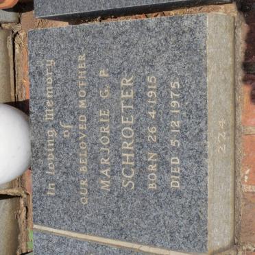 SCHROETER Marjorie G.P. 1915-1975