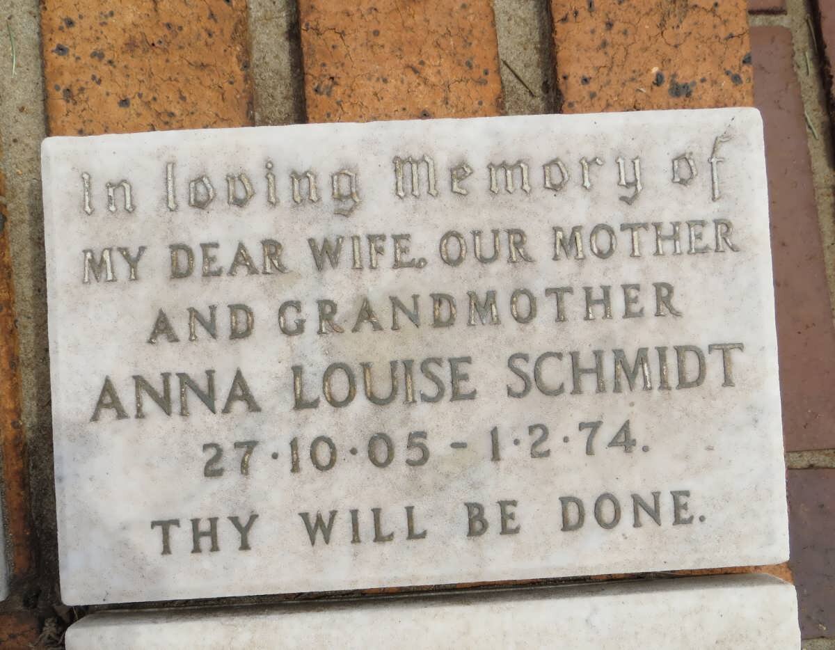 SCHMIDT Anna Louise 1905-1974