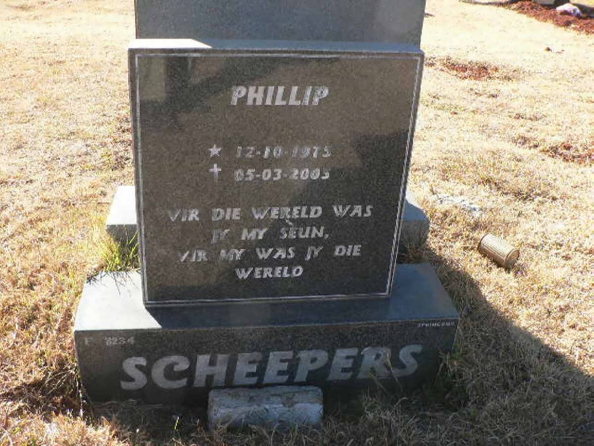 SCHEEPERS Phillip 1975-2005