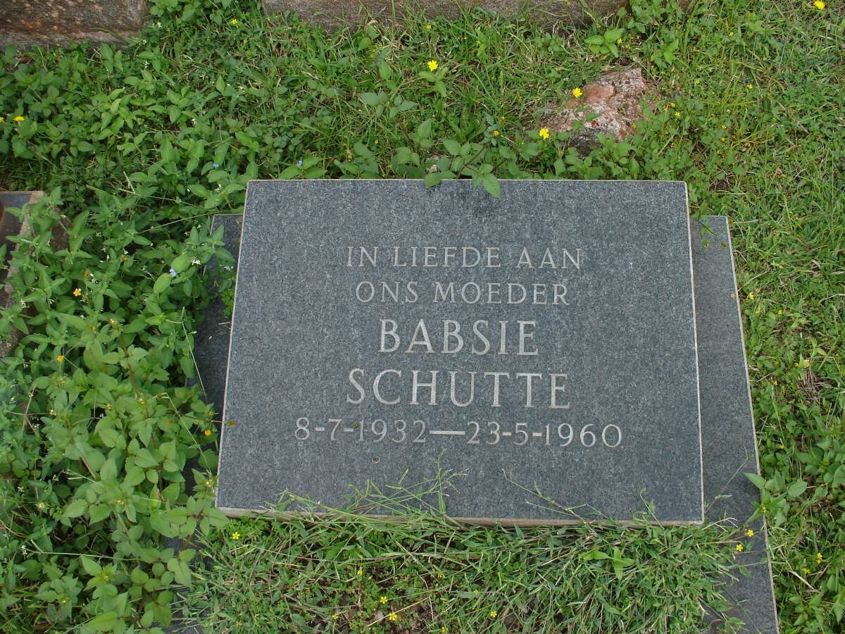 SCHUTTE Babsie 1932-1960