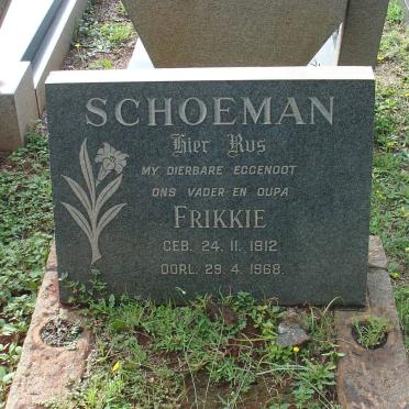 SCHOEMAN Frikkie 1912-1968