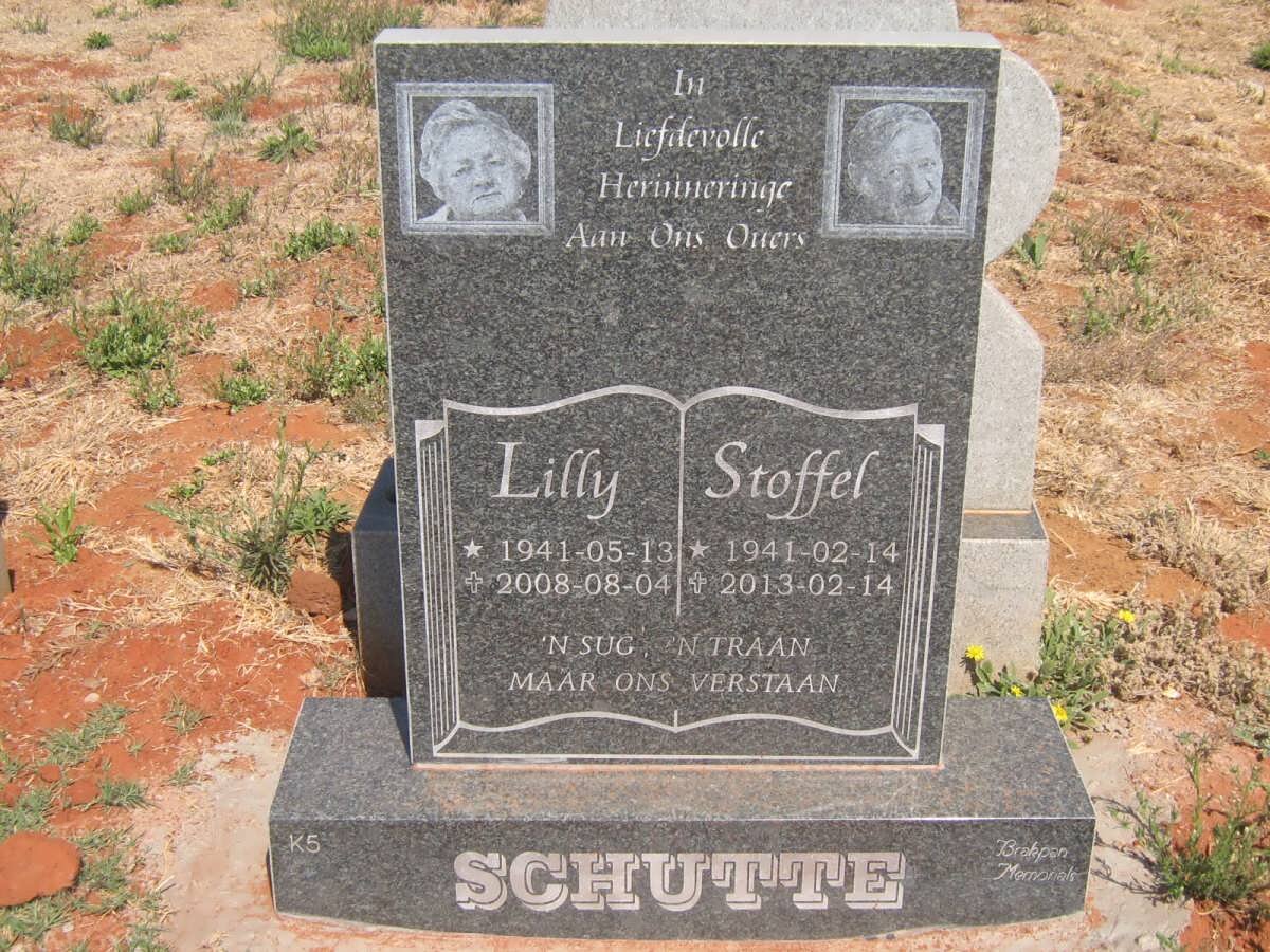 SCHUTTE Stoffel 1943-2013 Lilly 1941-2008