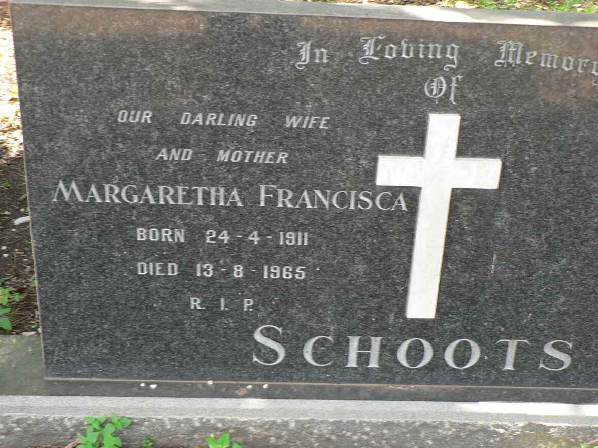 SCHOOTS Margaretha Francisca 1911-1965