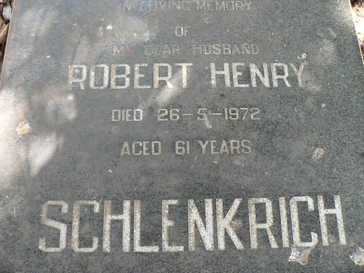 SCHLENKRICH Robert Henry -1972