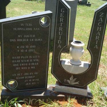 SCHUTTE Gertruida Zacharia 1941-1993