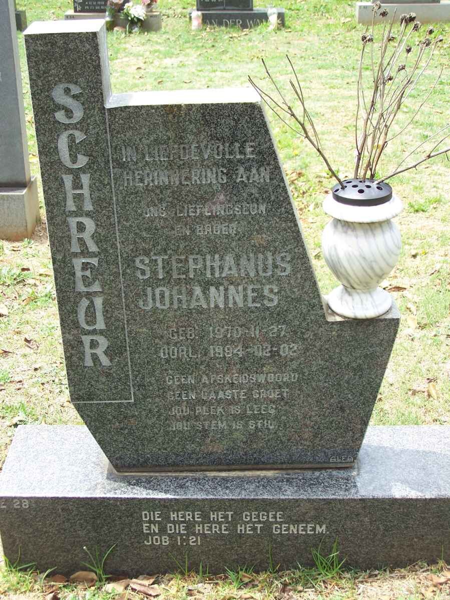 SCHREUR Stephanus Johannes 1970-1994