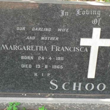 SCHOOTS Margaretha Francisca 1911-1965