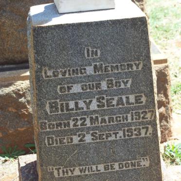 SEALE Billy 1927-1937