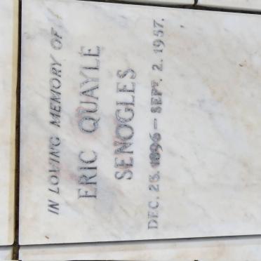 SENOGLES Eric Quayle 1896-1957