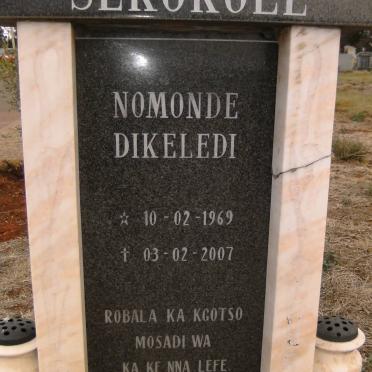 SEKOKOLE Nomonde Dikeledi 1969-2007