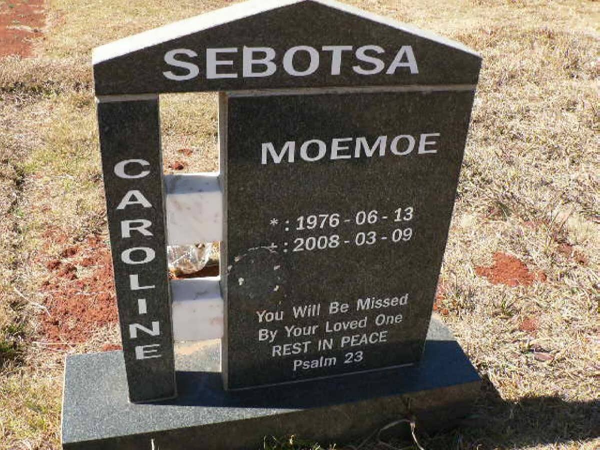 SEBOTSA Caroline Moemoe 1976-2008