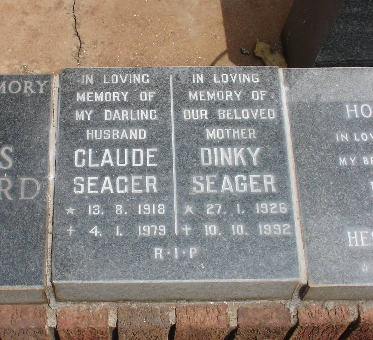 SEAGER Claude 1918-1979 &amp; Dinky 1926-1992