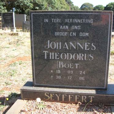 SEYFFERT Johannes Theodorus 1924-1986