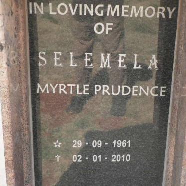 SELEMELA Myrtle Prudence 1961-2010
