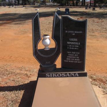 SIKOSANA Lizzie Mpostola 1926-2011