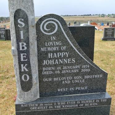 SIBEKO Happy Johannes 1974-2003