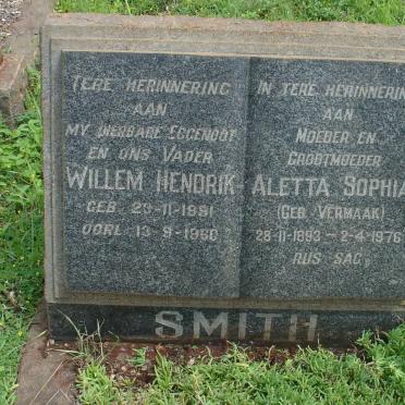 SMITH Willem Hendrik 1891-1960 &amp; Aletta Sophia VERMAAK 1893-1976