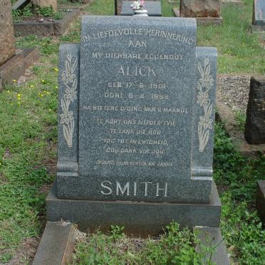 SMITH Alick 1901-1958