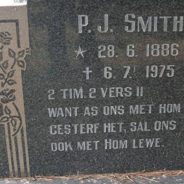 SMITH P.J. 1886-1975