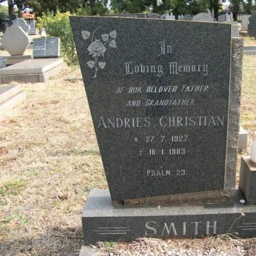 SMITH Andries Christian 1927-1983