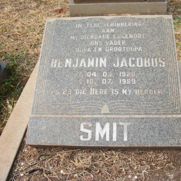 SMIT Benjamin Jacobus 1920-1989