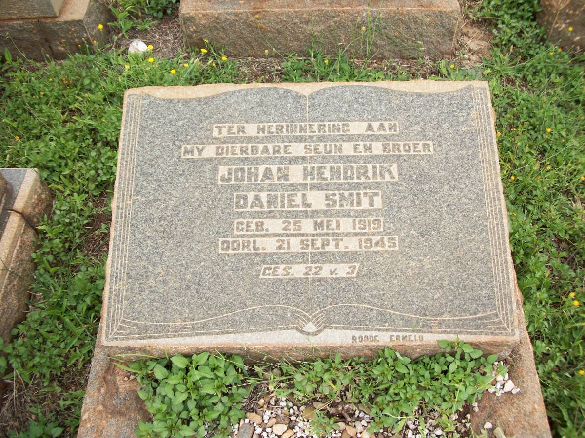 SMIT Johan Hendrik Daniel 1919-1945
