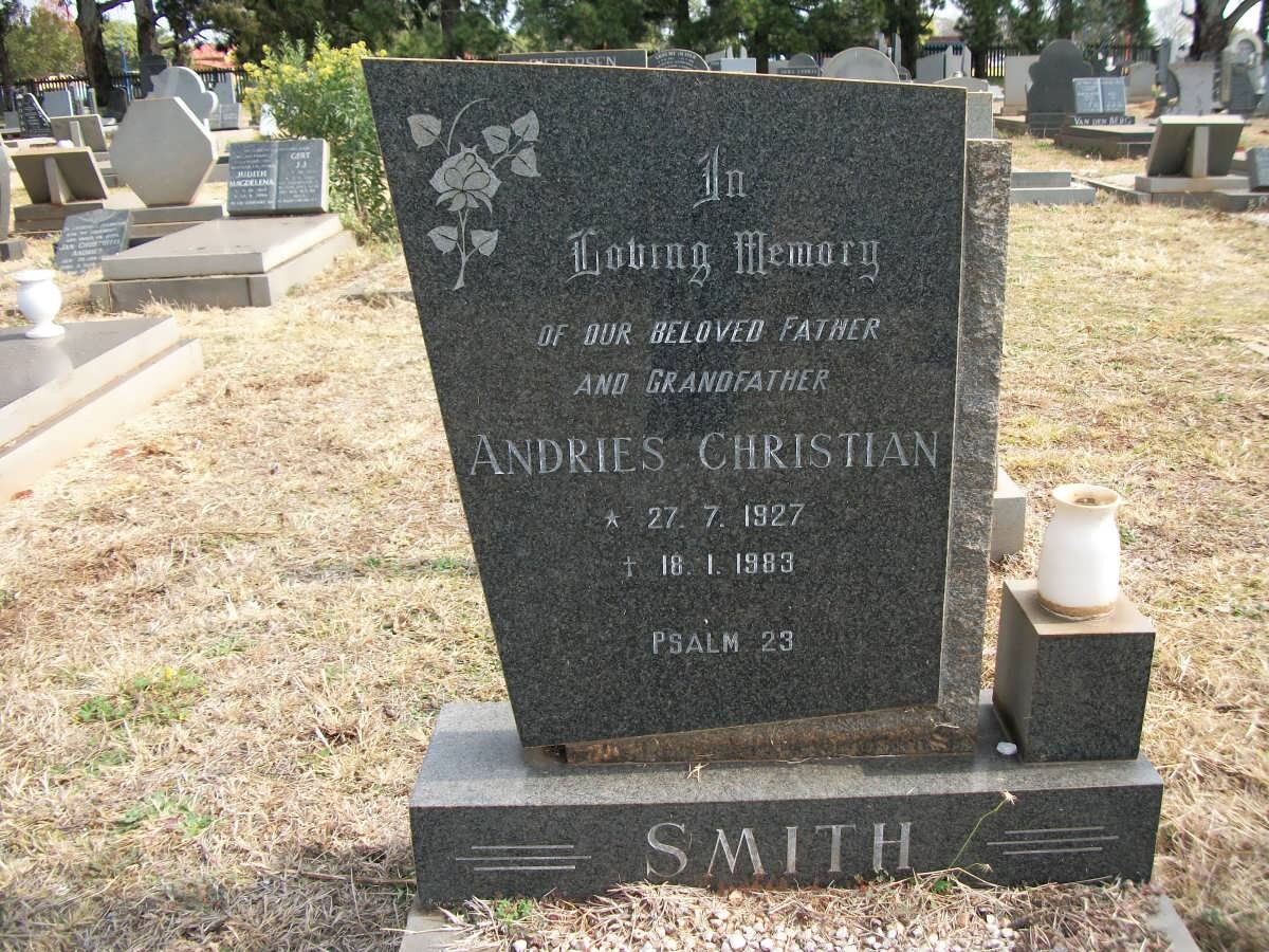SMITH Andries Christian 1927-1983
