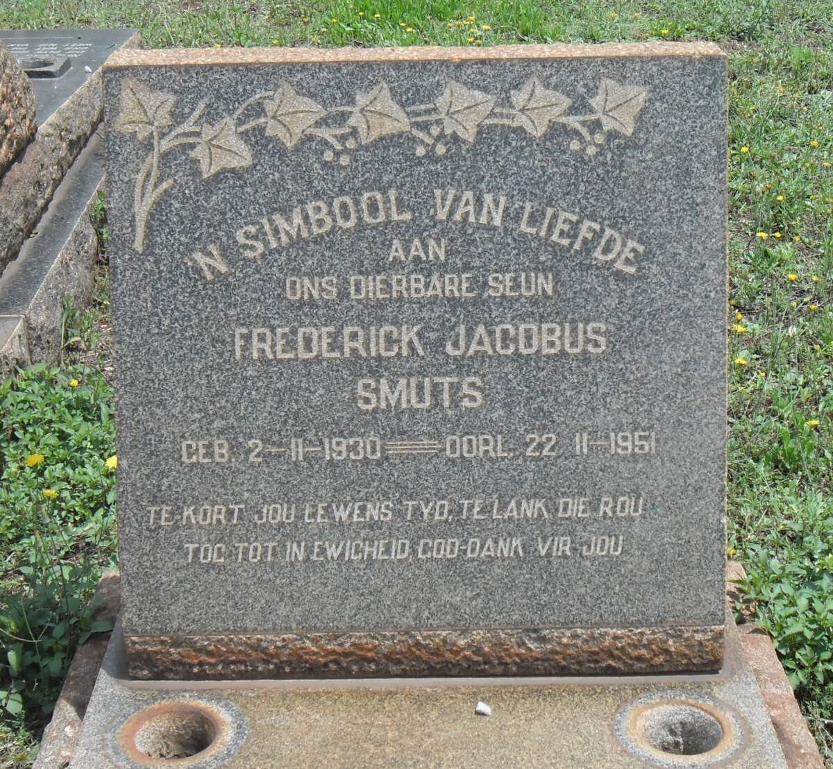 SMUTS Frederik Jacobus 1930-1951