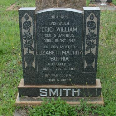 SMITH Eric William 1905-1942 &amp; Elizabeth Magrita Sophia 1911-1963
