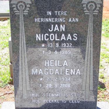 SMIT Jan Nicolaas 1932-1989 &amp; Heila Magdalena 1934-2008
